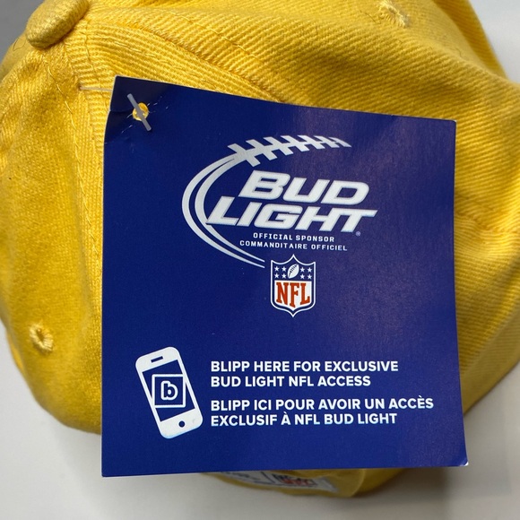NWT Pittsburgh Steelers Ball Cap One Size NFL Sponsor Bud Light - Picture 4 of 4